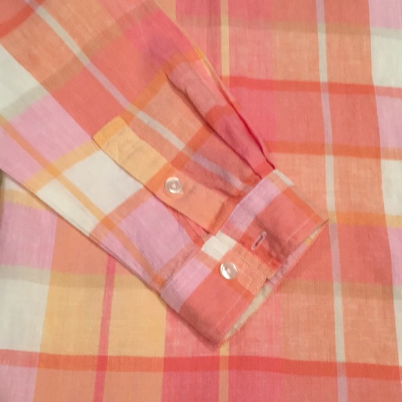 Cherokee | Vintage Plaid Linen Shirt XL - Picture 6 of 9